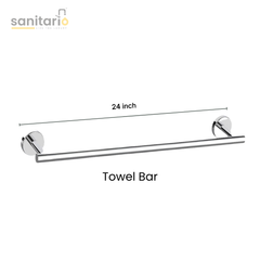 5-Piece Bathroom Accessories Set - Stainless Steel