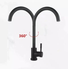 Stainless Steel 360 Moving Kitchen & Bathroom Mixer - Brushed nickel