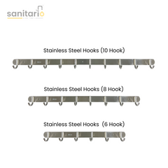 Wall-Mounted Heavy-Duty Hooks – Stainless Steel 304