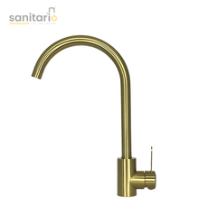 Modern Round-Neck Kitchen Faucet – SUS-304 Stainless Steel