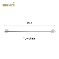 5-Piece Bathroom Accessories Set - Stainless Steel