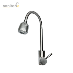 360° Movable Shower Neck Kitchen Mixer – Stainless Steel