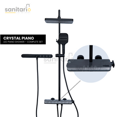 Crystal Piano – Hydropower LED Shower System with Hand Shower & Nebulizer (Complete Set)