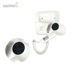 Wall-Mounted Hair Dryer – Compact & Stylish for Hotels & Homes
