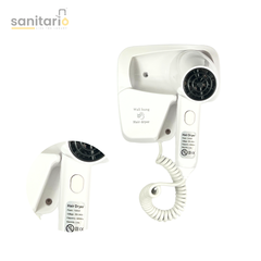 Wall-Mounted Hair Dryer – Compact & Stylish for Hotels & Homes
