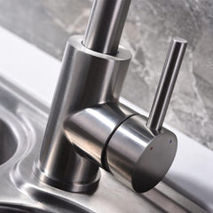 Stainless Steel 360 Moving Kitchen & Bathroom Mixer - Brushed nickel