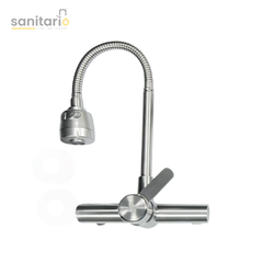360° Movable Shower Neck Kitchen Mixer – Stainless Steel