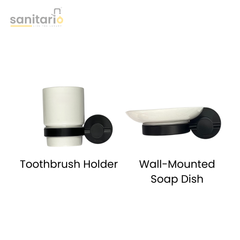 6-Piece Matte Black Bathroom Accessories Set – Premium Quality | Wesda