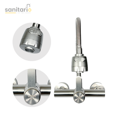 360° Movable Shower Neck Kitchen Mixer – Stainless Steel