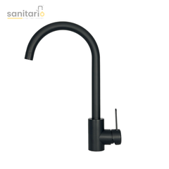 Modern Round-Neck Kitchen Faucet – SUS-304 Stainless Steel