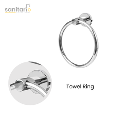 5-Piece Bathroom Accessories Set - Stainless Steel