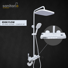 Edge Flow – Hydropower LED Shower System with Rainfall, Hand Shower & Jet Spray (Complete Set)