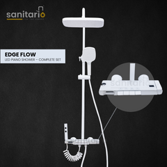 Edge Flow – Hydropower LED Shower System with Rainfall, Hand Shower & Jet Spray (Complete Set)