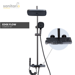 Edge Flow – Hydropower LED Shower System with Rainfall, Hand Shower & Jet Spray (Complete Set)