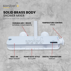 Crystal Piano – Hydropower LED Shower System with Hand Shower & Nebulizer (Complete Set)