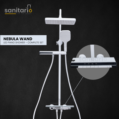 Nebula Wand – Hydropower LED Shower System with Rainfall, Hand Shower & Spa Wand (Complete Set)