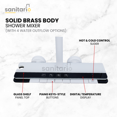 Nebula Wand – Hydropower LED Shower System with Rainfall, Hand Shower & Spa Wand (Complete Set)