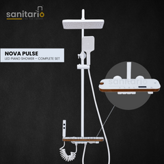 Nova Pulse – Hydropower LED Shower System with Rainfall, Hand Shower & Jet Spray (Complete Set)