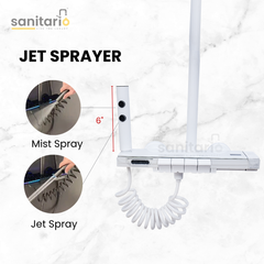 Edge Flow – Hydropower LED Shower System with Rainfall, Hand Shower & Jet Spray (Complete Set)