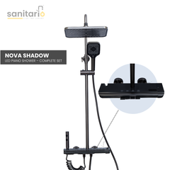 Nova Shadow – Hydropower LED Shower System with Rainfall, Hand Shower & Jet Spray (Complete Set)
