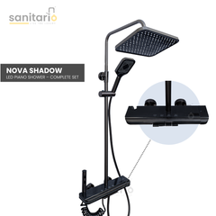 Nova Shadow – Hydropower LED Shower System with Rainfall, Hand Shower & Jet Spray (Complete Set)