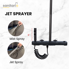 Nova Shadow – Hydropower LED Shower System with Rainfall, Hand Shower & Jet Spray (Complete Set)