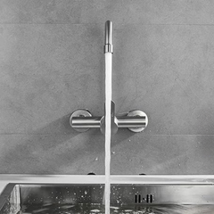 Wall-Mounted Kitchen Mixer – Hot & Cold | SUS304 Stainless Steel