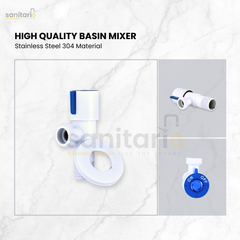 Luxury Hand Shower Set – White 304 Stainless Steel, Complete Set