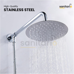 Round Stainless Steel Rain Shower – Smooth, Relaxing Water Flow