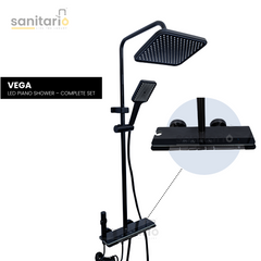 Vega – Hydropower LED Shower System with Rainfall, Hand Shower & Jet Spray (Complete Set)