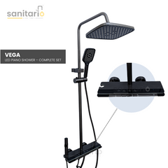 Vega – Hydropower LED Shower System with Rainfall, Hand Shower & Jet Spray (Complete Set)