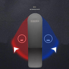 Spot-Free Stainless Steel 304 Bathroom Faucet – Hot & Cold Mixer Tap