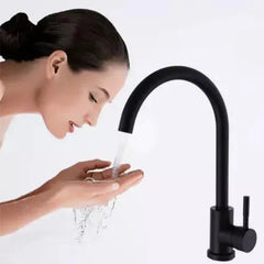 Stainless Steel 360 Moving Kitchen & Bathroom Mixer - Brushed nickel