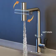 Premium Waterfall Kitchen Faucet with Pull-Out Spout | 4 Water Modes