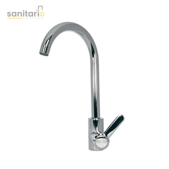 Modern Round-Neck Kitchen Faucet – SUS-304 Stainless Steel