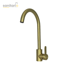 Modern Round-Neck Kitchen Faucet – SUS-304 Stainless Steel