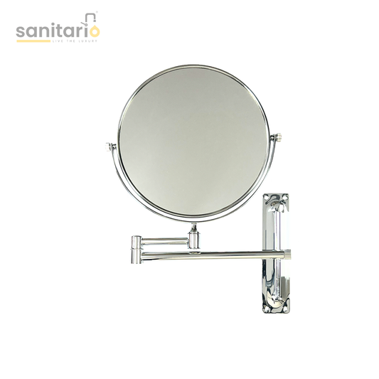 Dual-Sided 360° Magnifying Mirror – Sleek, Adjustable & Wall-Mounted
