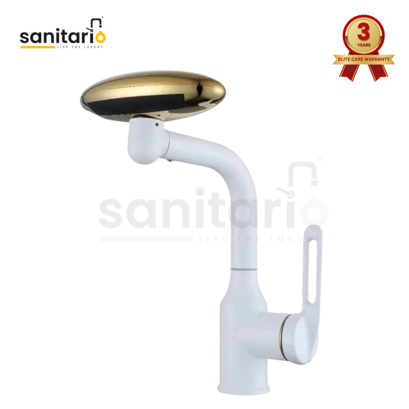 360° Rotatable Waterfall Faucet – 4 Modes, Hot & Cold Mixer for Bathroom & Kitchen