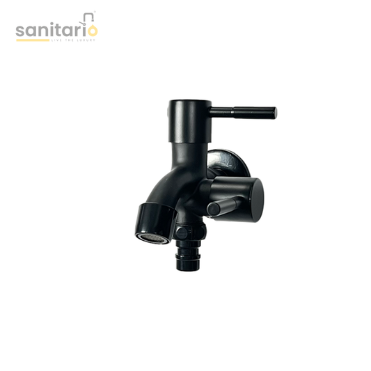 Stainless Steel Two-Way Lever Bib Tap – Dual-Function & Stylish Design