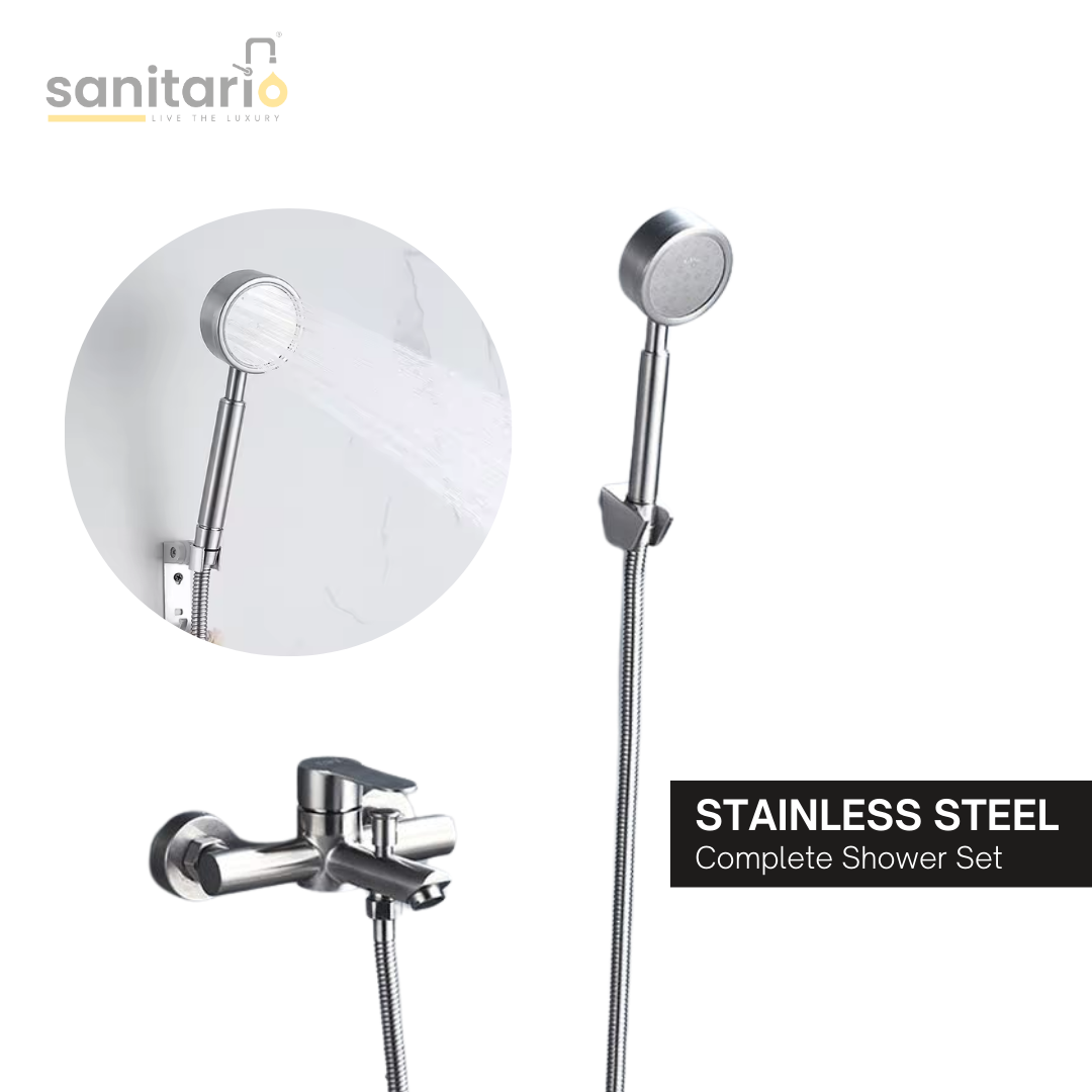 Luxury Hand Shower Set – Stainless Steel 304, Complete Set