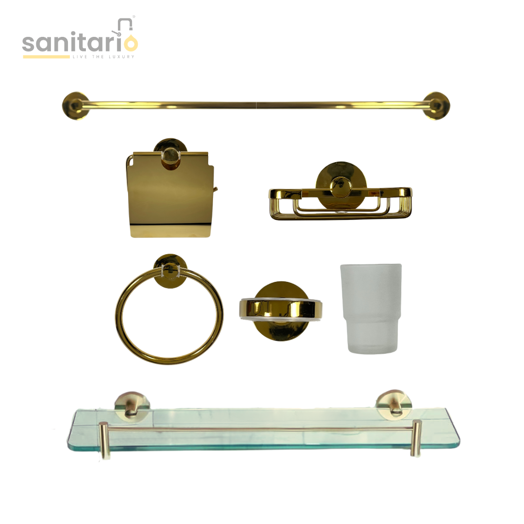 6-Piece Luxury Bathroom Accessories Set – Premium Quality