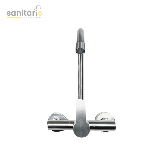 Wall-Mounted Kitchen Mixer – Hot & Cold | SUS304 Stainless Steel