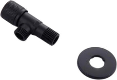 Bathroom Steel T Cock Angle Valve Pack of 2 Black