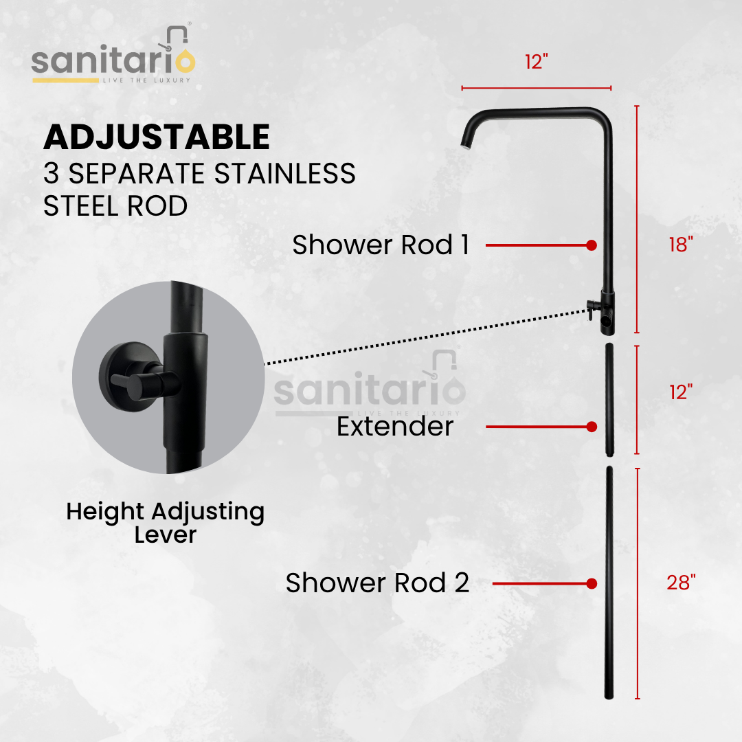 Titan Flow – Hydropower LED Shower System with Rainfall, Hand Shower & Jet Spray (Complete Set)