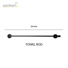 6-Piece Matte Black Bathroom Accessories Set – Premium Quality | Wesda