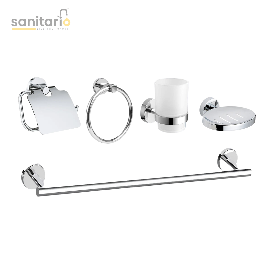 5-Piece Bathroom Accessories Set – Sleek & Modern Design