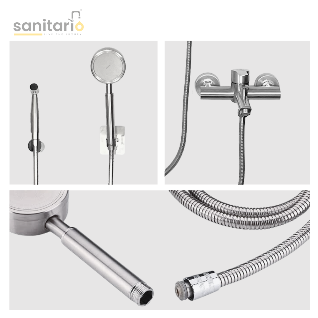 Luxury Hand Shower Set – Stainless Steel 304, Complete Set