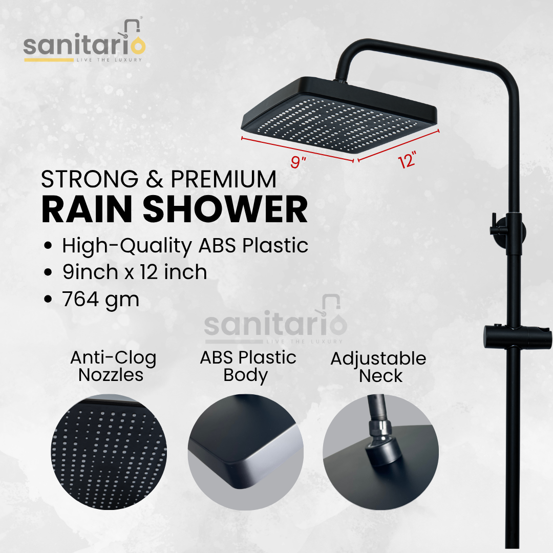 Vega – Hydropower LED Shower System with Rainfall, Hand Shower & Jet Spray (Complete Set)