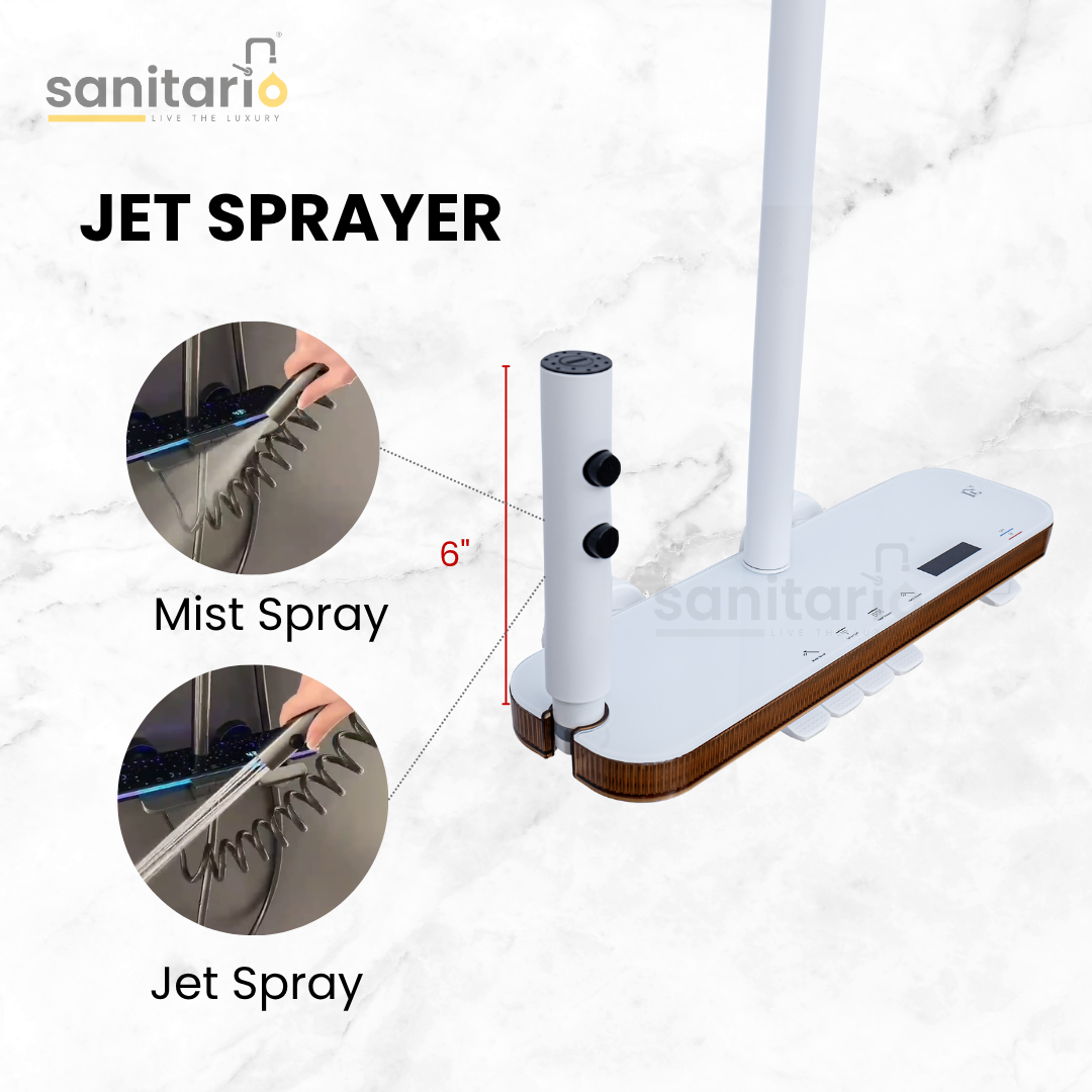 Nova Pulse – Hydropower LED Shower System with Rainfall, Hand Shower & Jet Spray (Complete Set)