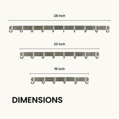 Wall-Mounted Heavy-Duty Hooks – Stainless Steel 304